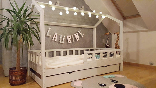 Pat pentru copii tip căsuță LS01