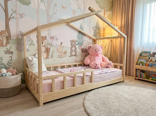 Pat pentru copii tip căsuță NM01