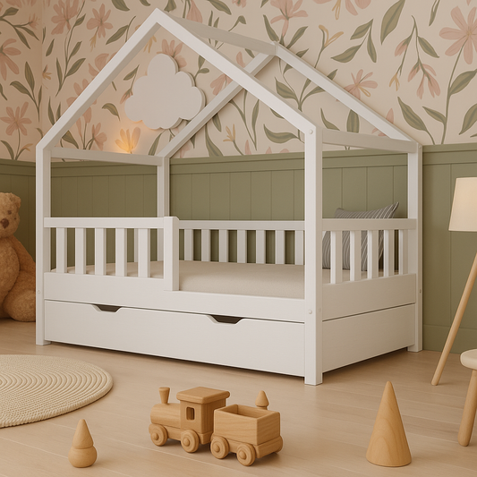 Pat pentru copii tip căsuță NM02